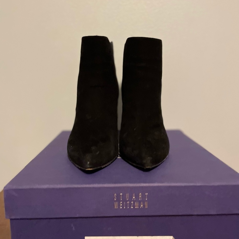 Stuart Weitzman Suede Pointed Toe Booties - image 3